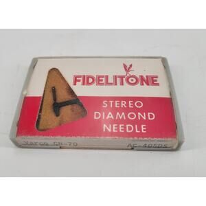 NOS Fidelitone Stereo Diamond Needle AC-405DS VINTAGE Flip Needle BLACK